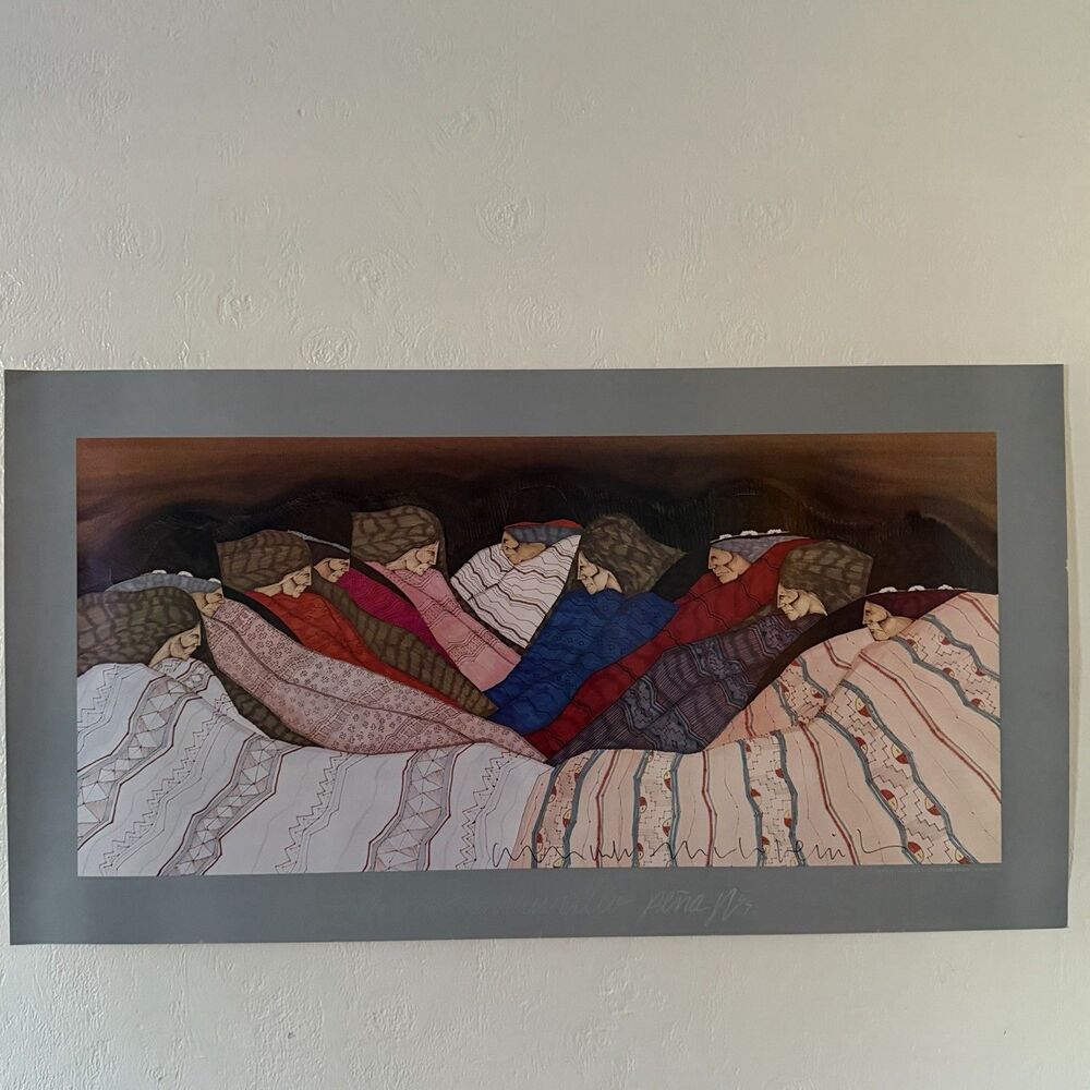 Amado Maurilio Pena Juntos Together Signed Native American Art Print 21x39”